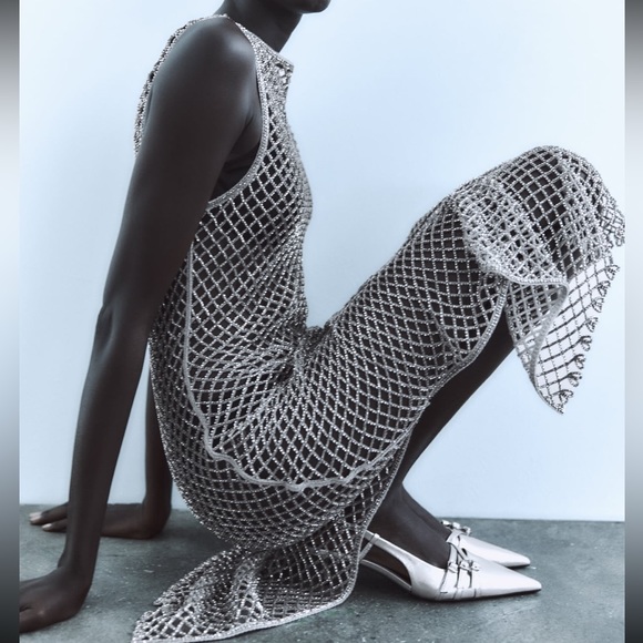 Zara sequin mesh dress - Picture 3 of 13